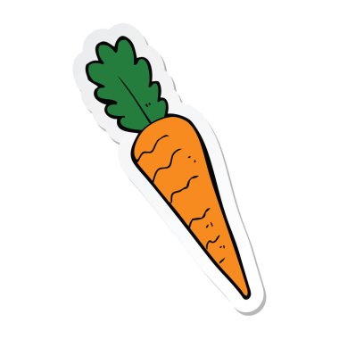 etiket bir karikatür havuç