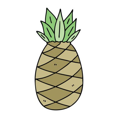 çizilmiş ilginç karikatür ananas el