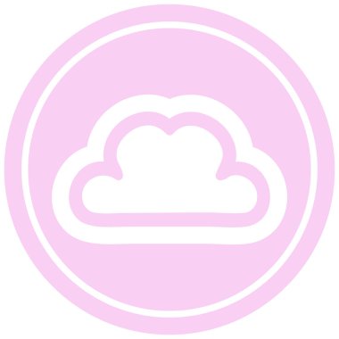 basit bulut dairesel simgesi