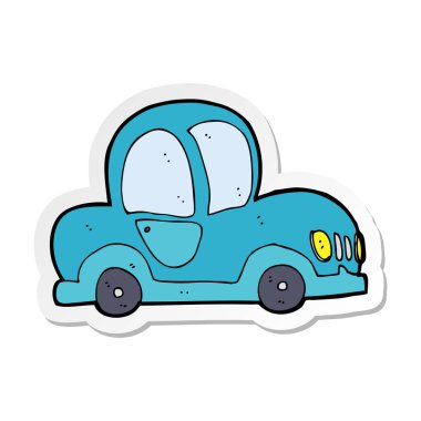bir çizgi film Araba Sticker