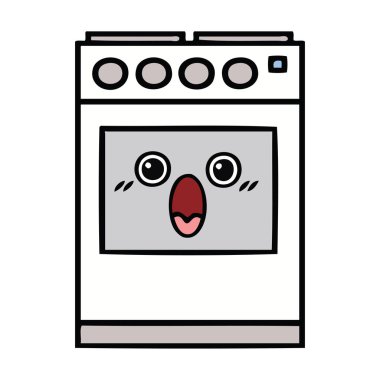 sevimli çizgi mutfak fırın