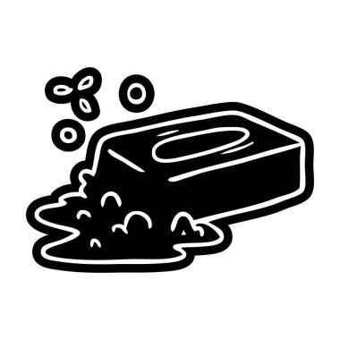 çizgi film simgesi bir kabarcıklanma sabun