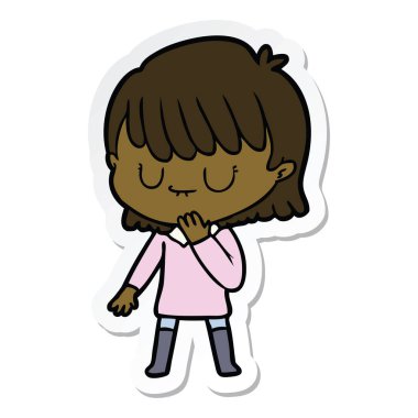 bir çizgi film kadının etiket