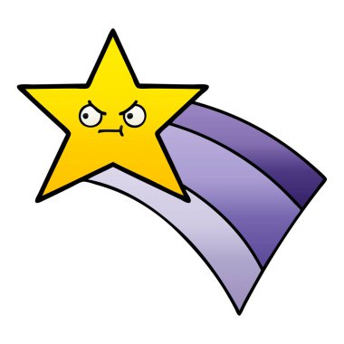 Degrade gölgeli çizgi film çekim rainbow yıldız