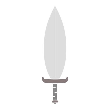 elle çizilmiş karikatür doodle bir sihirli yaprak bıçak