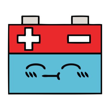 bir akü sevimli çizgi