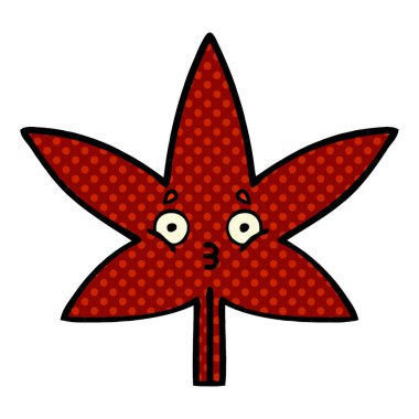 çizgi roman tarzı çizgi film sonbahar yaprak