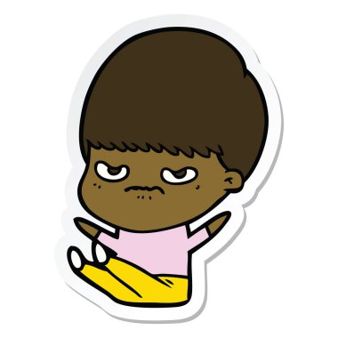 bir çizgi film çocuk etiket