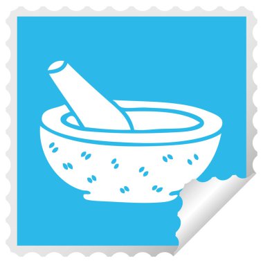 etiket ilginç karikatür havaneli ve harç peeling Meydanı