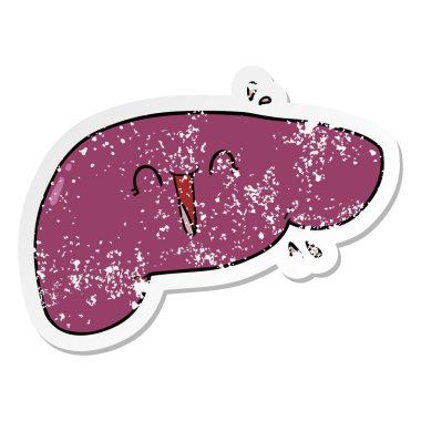 bir çizgi film karaciğer sıkıntılı etiket