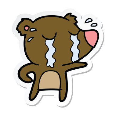 ayı ağlıyor çizgi film etiketi