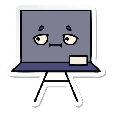 sevimli çizgi yazı tahtası etiket