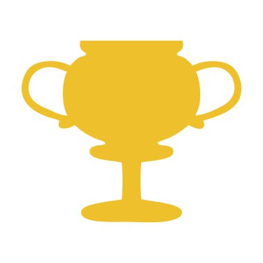 düz renk retro karikatür Altın Kupa