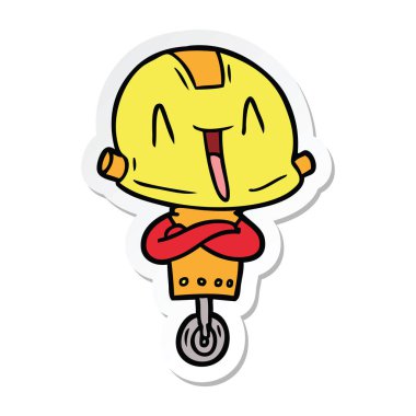 bir çizgi film robot Sticker