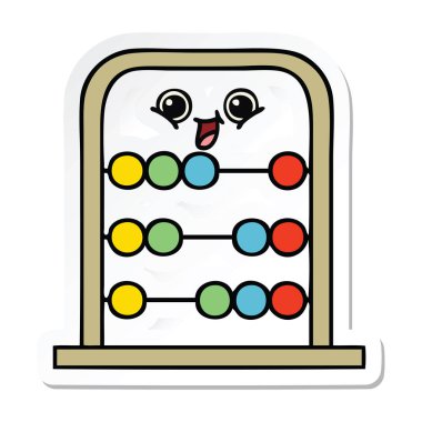 sevimli çizgi abacus etiket