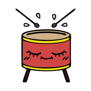 sevimli çizgi bir davul