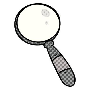 çizgi film doodle bir büyüteç