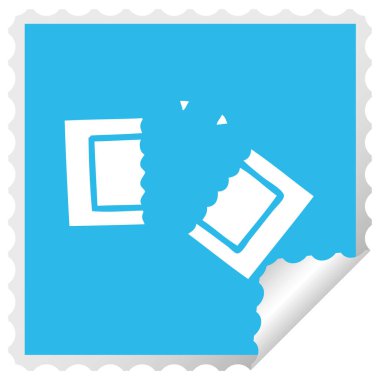 etiket karikatür bir sinema bilet peeling Meydanı