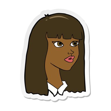 uzun saçlı güzel bir çizgi film kız etiketi