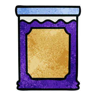 ilginç karikatür kavanoz reçel el çekilmiş