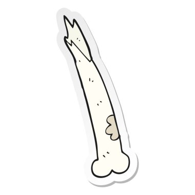 kemik kırık çizgi film etiketi