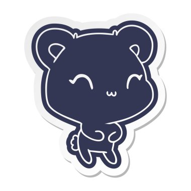 etiket kawaii şirin ayıcık çizgi film