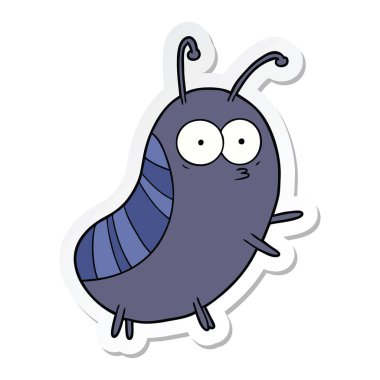 komik karikatür böcek etiket