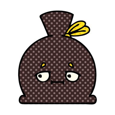 çizgi roman tarzı karikatür bir çuval