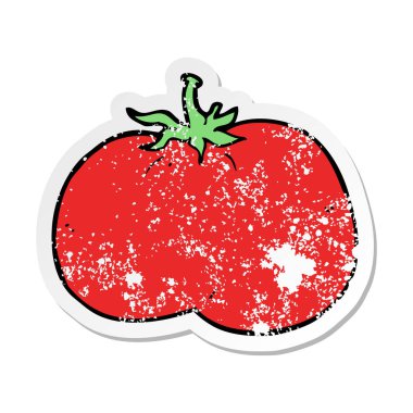 bir çizgi film domates sıkıntılı etiket