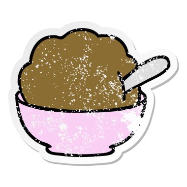 ilginç bir el sıkıntılı etiket karikatür çikolata buz çizilmiş 