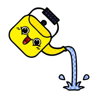 çizgi roman tarzı karikatür dökülen bir Kettle