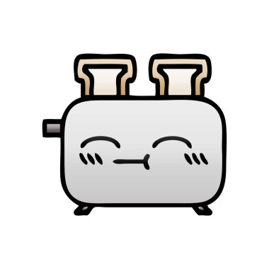 bir tost makinesi degrade gölgeli karikatür