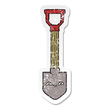 bir çizgi film kürek sıkıntılı etiket