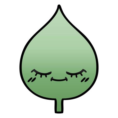 Degrade gölgeli çizgi film ekspresiyon yaprak