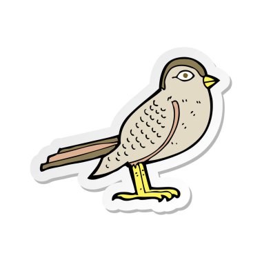 bir çizgi film Bahçe kuş Sticker