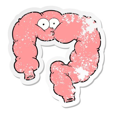 bir çizgi film sürpriz kolonun sıkıntılı etiket