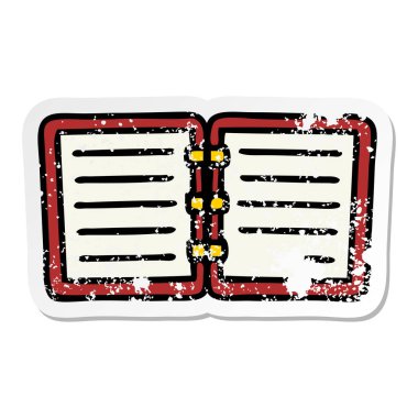 sevimli çizgi açık günlüğü sıkıntılı etiket