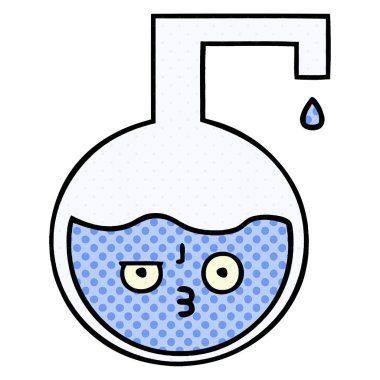 çizgi roman tarzı karikatür bir bilimsel deney 