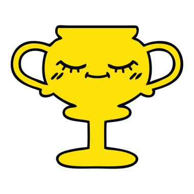 sevimli çizgi bir kupa