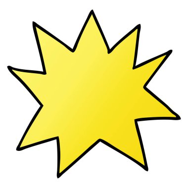 elle çizilmiş degrade çizgi film doodle beyaz bir işareti