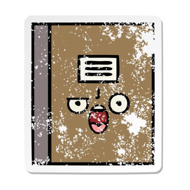 sevimli çizgi Notebook sıkıntılı etiket