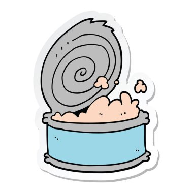 etiket bir karikatür konserve balık