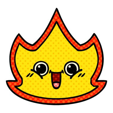 çizgi roman tarzı karikatür bir ateş