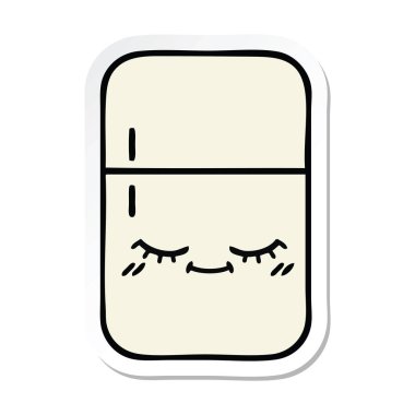 sevimli çizgi buzdolabı dondurucu etiket