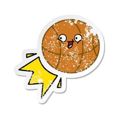 sevimli çizgi basketbol sıkıntılı etiket