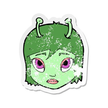 bir çizgi film alanı yabancı Retro sıkıntılı etiket