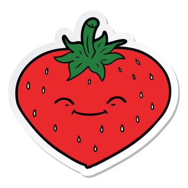 bir çizgi film çilek etiket