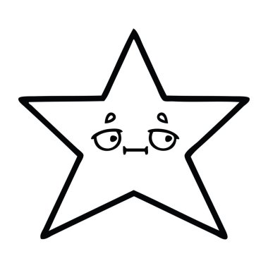 Çizim karikatür bir yıldız balık