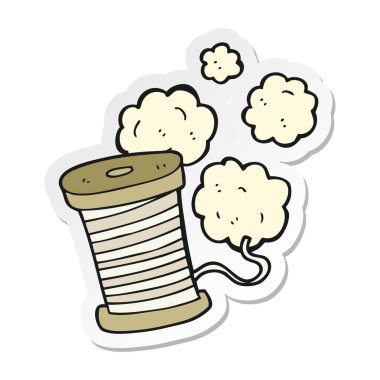 etiket bir çizgi film iplik