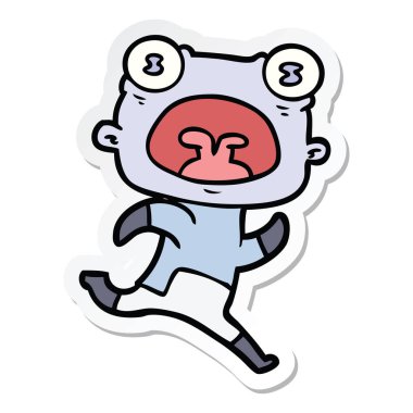 kaçmak bir çizgi film garip yabancı etiket